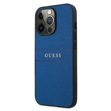 Dėklas Guess Saffiano Strap GUHCP13LPSASBBL iPhone 13 Pro Mėlynas 1