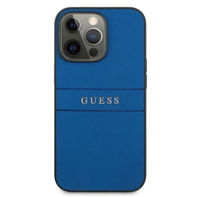 Dėklas Guess Saffiano Strap GUHCP13LPSASBBL iPhone 13 Pro Mėlynas 2