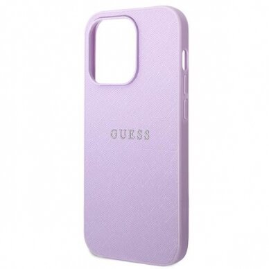 Dėklas Guess Saffiano Strap GUHCP14LPSASBPU iPhone 14 Pro Purpurinis 7