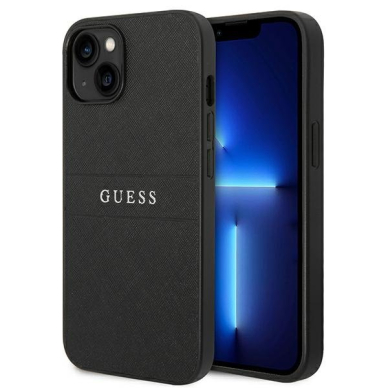 Dėklas Guess Saffiano Strap GUHCP14MPSASBBK iPhone 14 Plus Juodas