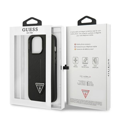 Dėklas Guess SaffianoTriangle Logo GUHCP14XPSATLK iPhone 14 Pro Max Juodas 7