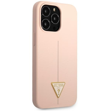 Dėklas Guess Silicone Triangle GUHCP13LSLTGP iPhone 13 Pro Rožinis 3