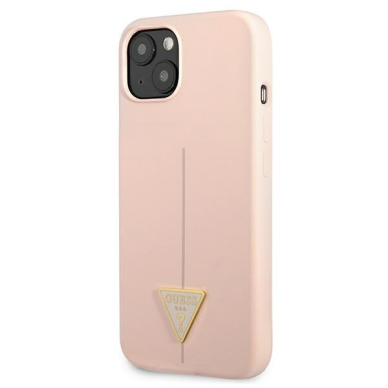 Iphone 13 Dėklas Guess Silicone Triangle GUHCP13MSLTGP  Rožinis 1