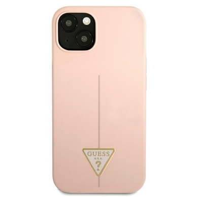 Iphone 13 Dėklas Guess Silicone Triangle GUHCP13MSLTGP  Rožinis 2