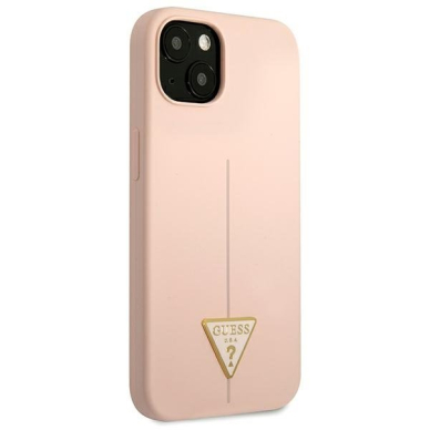 Iphone 13 Dėklas Guess Silicone Triangle GUHCP13MSLTGP  Rožinis 3