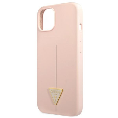 Iphone 13 Dėklas Guess Silicone Triangle GUHCP13MSLTGP  Rožinis 5