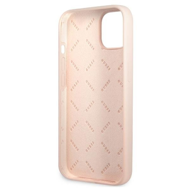 Iphone 13 Dėklas Guess Silicone Triangle GUHCP13MSLTGP  Rožinis 6