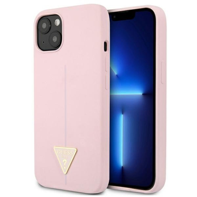 Iphone 13 Dėklas Guess Silicone Triangle GUHCP13MSLTGU  Purpurinis