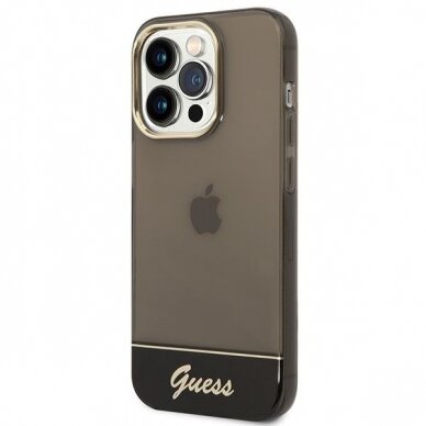 Dėklas Guess Translucent GUHCP14XHGCOK iPhone 14 Pro Max Juodas 1