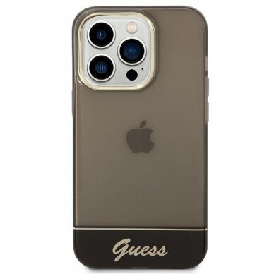 Dėklas Guess Translucent GUHCP14XHGCOK iPhone 14 Pro Max Juodas 2