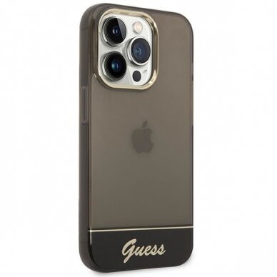 Dėklas Guess Translucent GUHCP14XHGCOK iPhone 14 Pro Max Juodas 3