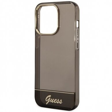 Dėklas Guess Translucent GUHCP14XHGCOK iPhone 14 Pro Max Juodas 5