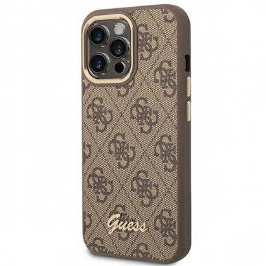 Dėklas Guess Vintage Gold Logo GUHCP14XHG4SHW iPhone 14 Pro Max Rudas 1