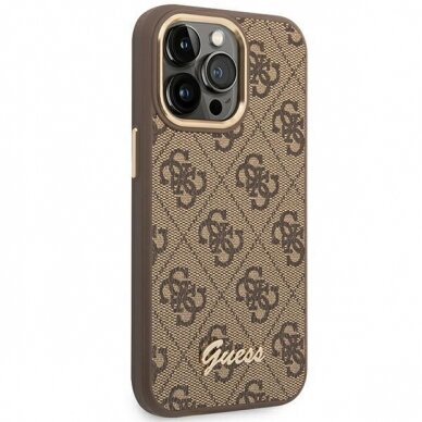 Dėklas Guess Vintage Gold Logo GUHCP14XHG4SHW iPhone 14 Pro Max Rudas 3