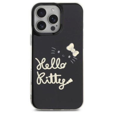 Dėklas Hello Kitty IML Golden Diva MagSafe  iPhone 16 Pro Max - Juodas 2