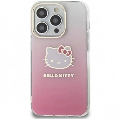 Dėklas Hello Kitty IML Gradient Electrop Kitty Head iPhone 14 Pro Max - rožinis 2