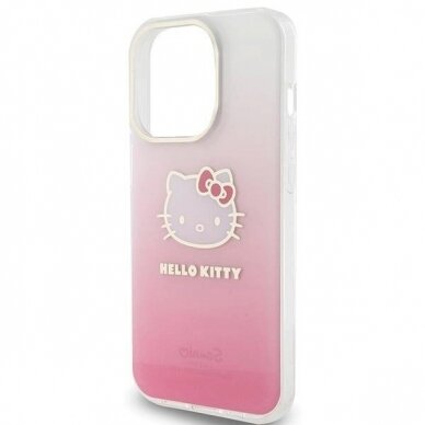 Dėklas Hello Kitty IML Gradient Electrop Kitty Head iPhone 14 Pro Max - rožinis 5