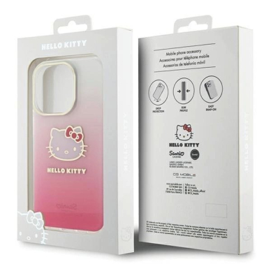 Dėklas Hello Kitty IML Gradient Electrop Kitty Head iPhone 15 Pro Max - rožinis 7