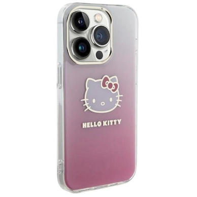 Dėklas Hello Kitty IML Gradient Electrop Kitty Head iPhone 15 Pro - rožinis 3