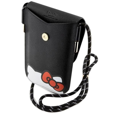 Dėklas Hello Kitty Leather Hiding Kitty Cord bag - Juodas 4