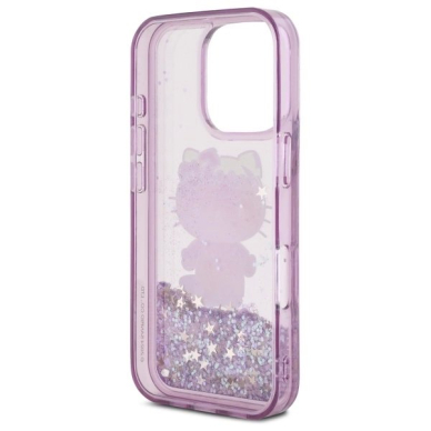 Dėklas Hello Kitty Liquid Glitter 50TH Anniversary Party iPhone 16 Pro Max  - Violetinis 6