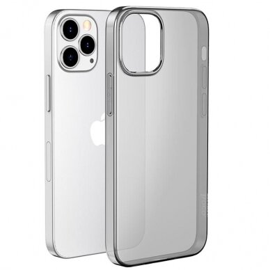 Dėklas Hoco Light TPU Apple iPhone 12 Pro Max permatomas juodas