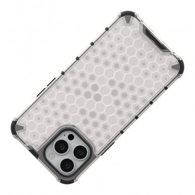 Dėklas Honeycomb Case armor cover with TPU Bumper iPhone 13 Pro Max Permatomas 6