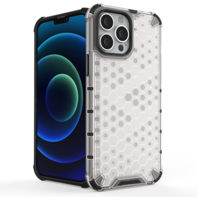 Dėklas Honeycomb Case armor cover with TPU Bumper iPhone 13 Pro Max Raudonas 2