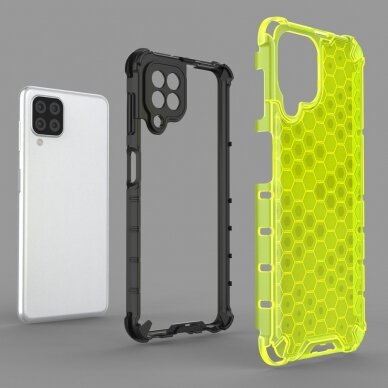 Dėklas Honeycomb Case armor cover with TPU Bumper Samsung Galaxy A22 4G Juodas 5