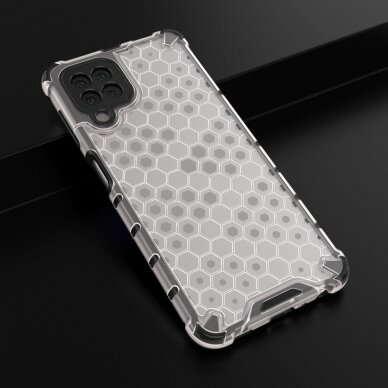 Dėklas Honeycomb Case armor cover with TPU Bumper Samsung Galaxy A22 4G Skaidrus 13