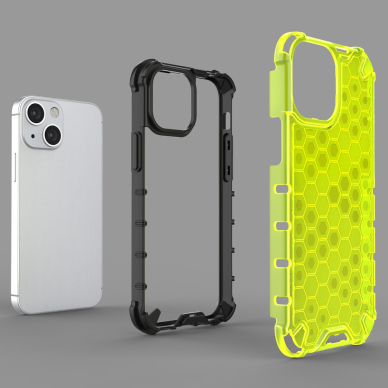 Dėklas Honeycomb Case armor cover with TPU iPhone 13 mini Juodas 5