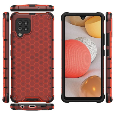 Dėklas Honeycomb Case armor cover with TPU Samsung Galaxy A42 5G raudonas 1