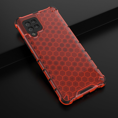 Dėklas Honeycomb Case armor cover with TPU Samsung Galaxy A42 5G raudonas 3