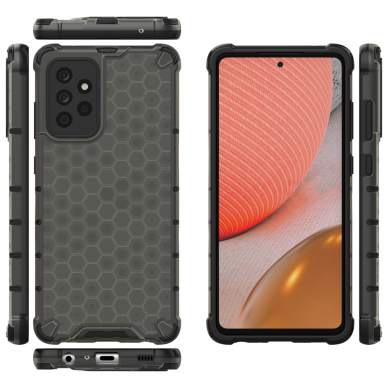 Samsung Galaxy A72 Dėklas Honeycomb Case armor cover with TPU 4G Juodas 11