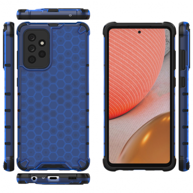 Samsung Galaxy A72 Dėklas Honeycomb Case armor cover with TPU 4G Mėlynas 11