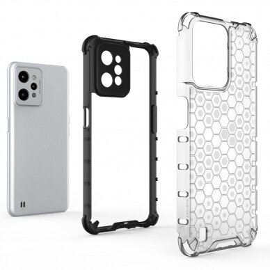 Dėklas Honeycomb case armored Realme C31 Permatomas 4