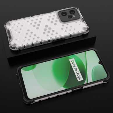 Dėklas Honeycomb case armored Realme C35 Permatomas 18