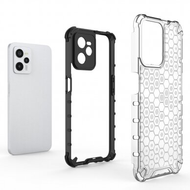 Dėklas Honeycomb case armored Realme C35 Permatomas 4