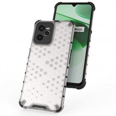 Dėklas Honeycomb case armored Realme C35 Permatomas 6