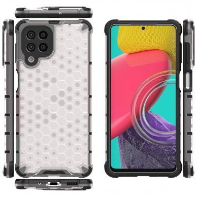 Dėklas Honeycomb case armored Samsung Galaxy M53 5G Permatomas 15