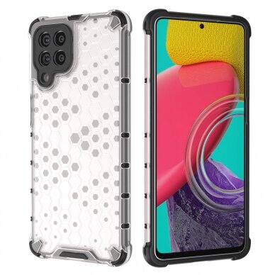 Dėklas Honeycomb case armored Samsung Galaxy M53 5G Permatomas 18