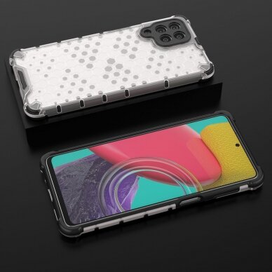 Dėklas Honeycomb case armored Samsung Galaxy M53 5G Permatomas 19