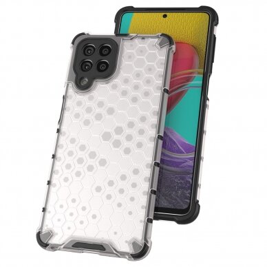 Dėklas Honeycomb case armored Samsung Galaxy M53 5G Permatomas 6