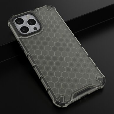 Dėklas Honeycomb Case iPhone 13 Pro Max juodas 13