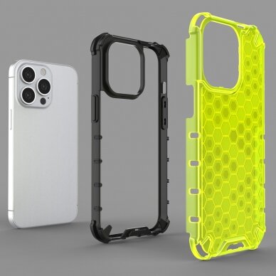 Dėklas Honeycomb Case iPhone 13 Pro permatomas 4