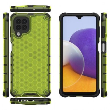 Dėklas Honeycomb Case Samsung Galaxy A22 4G žalias 1