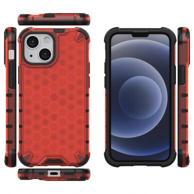 Dėklas Honeycomb Case TPU iPhone 13 mini Raudonas 1