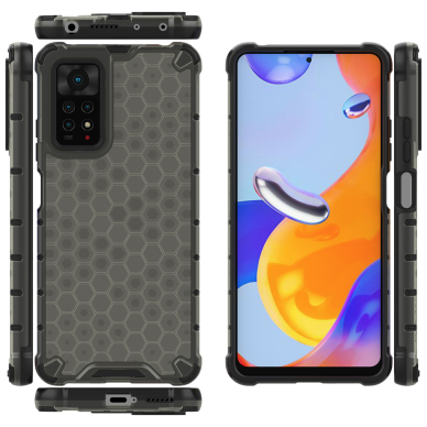 Dėklas Honeycomb case Xiaomi Redmi Note 11 Pro + / 11 Pro Juodas 17