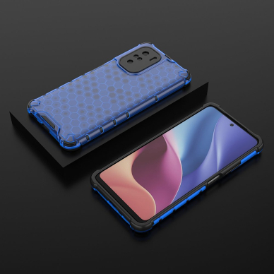 Dėklas Honeycomb Xiaomi Redmi K40 Pro+ / K40 Pro / K40 / Poco F3 Mėlynas 2