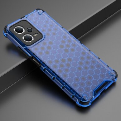 Akcija! Dėklas Honeycomb Xiaomi Redmi Note 12 5G / Poco X5 5G armored hybrid case Mėlynas 2